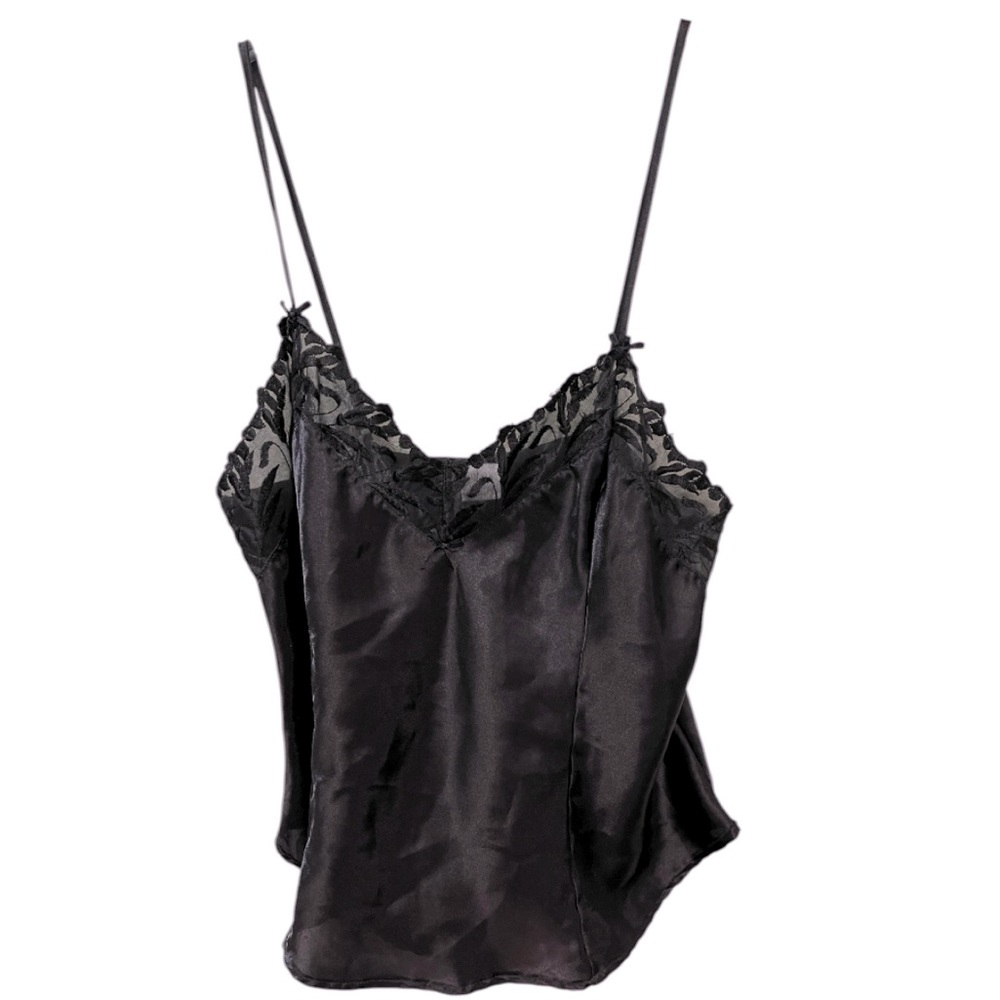 GILLIAN O MALLEY SATIN LACE Y2K CAMISOLE TANK TOP SIZE MEDIUM